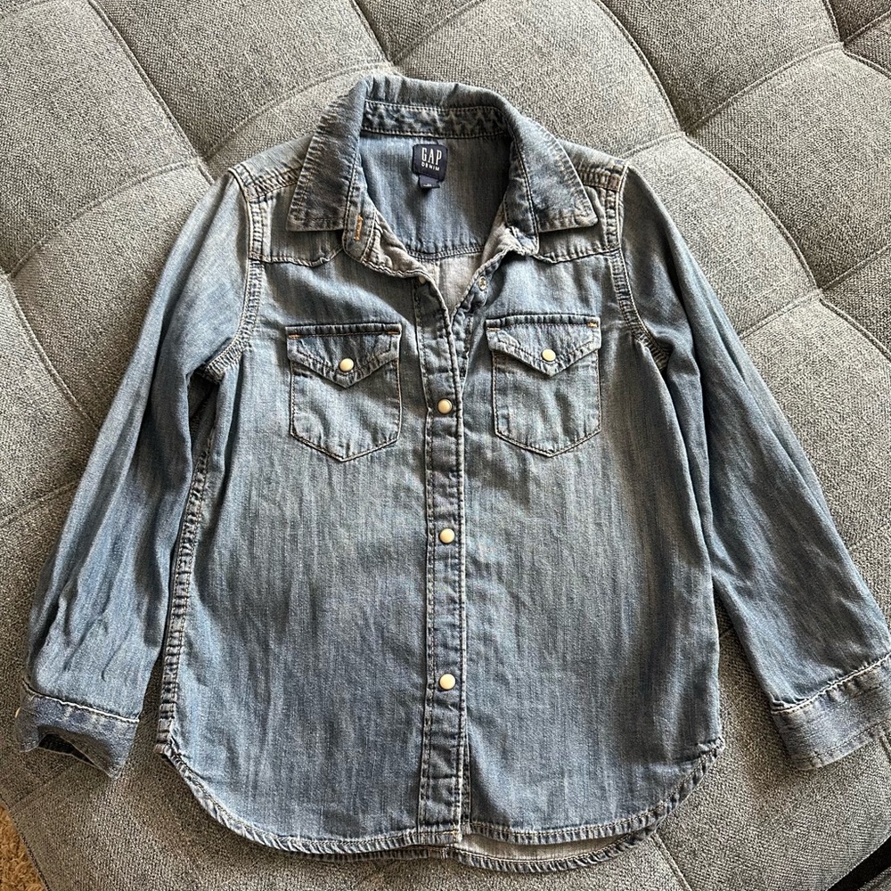 Gap kids lightweight denim look shirt
